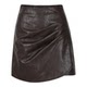 GCRUES ສິ້ນ pu pleated ສະຫມໍ່າສະເຫມີສໍາລັບແມ່ຍິງ retro
