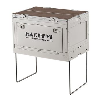 Outdoor storage box camping foldable travel table box table dual-purpose car multi-function picnic box table camping
