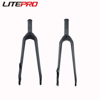 Litepro folding bicycle full carbon fiber front fork disc brake 406/451 front fork frame opening 100mm