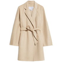 MaxMara 2024 spring summer new pint woman in double face cashmere with long-style bathrobe coat 1011084106