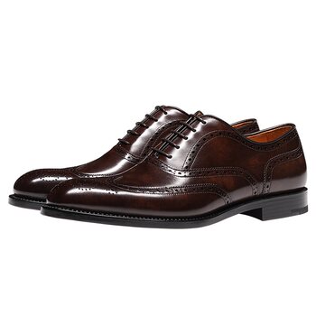 Truffaut museum leather carved oxford shoes british