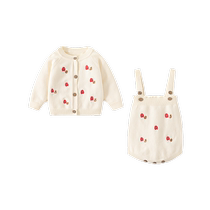 Baby clothes autumn clothes infant girls jumpsuits princess hundred-day knitted sweaters spring and autumn bag suits