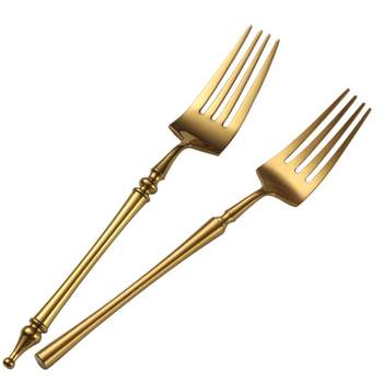304 stainless steel fork household long handle personalized tableware