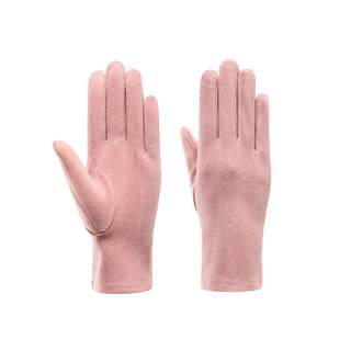 手套冬天女春秋款德绒薄款棉保暖防寒加绒骑车防风弹力触屏电动车