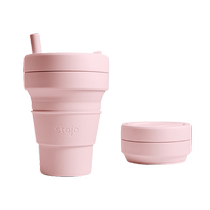 (Self-operated) Stojo American portable outdoor travel cup foldable silicone water cup compressed childrens cup