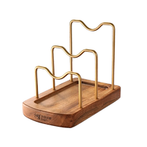 Bersen Youjia Solid Wood Multifunction Cover Rack Kitchen Table Top Placed Sautle-frying Pan Shovel Cutting Board Case Board Containing Shelf