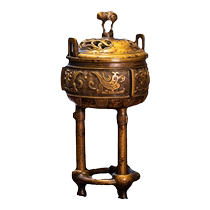 Chen Qiansheng Furnace Magasin officiel de Flagship avec bouton Lingzhi Tripodes Tripod Smoked Stove Incense Stove on Domestic Copper Furnace Chamber