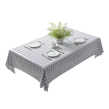 Tablecloth fabric tablecloth waterproof and oil-proof no-wash PVC Nordic dining table mat rectangular home desk ins style ນັກ​ສຶກ​ສາ