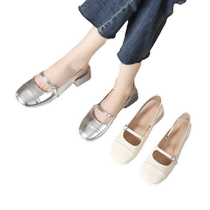 Daphne Silver Baotou Sandals Womens 2024 New Outerwear Summer Medium Thick Heel Womens Shoes Summer Style French Mary Jane