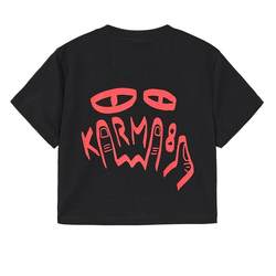 karma8a 클라이밍 작물의 짧은 티셔츠
