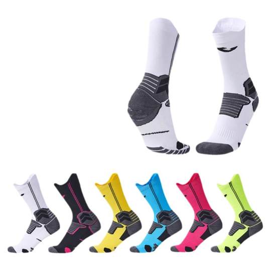 Joma毛巾底足球袜硅胶防滑防脱落吸压缩训练中筒跑步运动袜