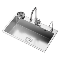 Changhong vegetable sink single-slot stainless steel 304 kitchen sink large single-slot undercounter basin sink vegetable sink 1287