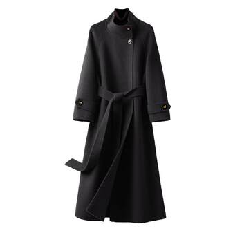 Bxv british style stand collar wool coat