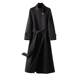 BXV British style stand collar wool coat