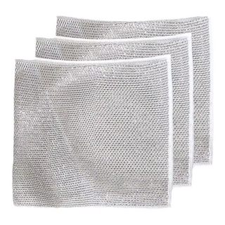 Thickened Silver Wire Cleaning Cloth for Home Use, Double-Sided Steel Wire Mesh Magic Tool, Multi-Purpose Stove Descaling Brush for Kitchen Chores