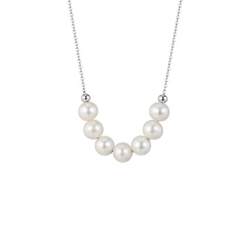 Chow tai sang freshwater pearl silver necklace