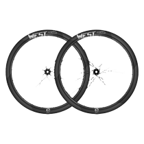West Rider Road Bike Carbon Fiber Wheel Disc Brake Carbon Spoke Bicycle 700C Wheel Set Vacuum Clincher Rim