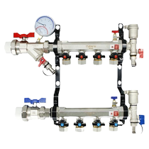 Rubens full set of floor heating water collector high flow geothermal 4-way 5-way inlet and return water valve diameter all-copper household