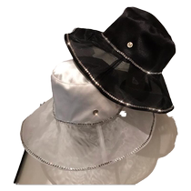 Summer Korean version of the new Fisherman hat Net yarn hat edge inlaid with sun hat celebrities Yuanyins Wind net Red Tai peak pelvic hat