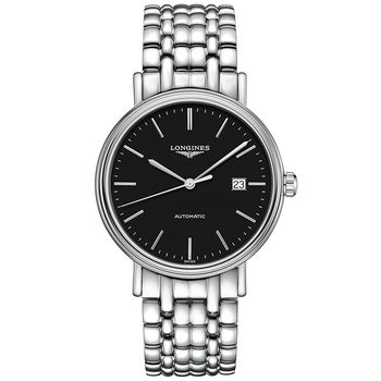 Longines official fashion series men's mechanical watch black