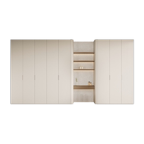 Quanyou Whole House Customized Overall Cloakroom Solid Color Cabinet Combination Bedroom Wardrobe Open Storage Cabinet Furniture