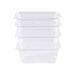 일회용 포장 상자 직사각형 도시락 상자 플라스틱 도시락 상자 두꺼운 그릇 뚜껑이 있는 투명 식품 등급 수프 그릇 3개 구획