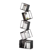 Dongwo Signmaker Creative Square Free Installation Internet Celebrity Corner Vertical Bookshelf Floor-standing Storage Rack Modern Simple Corner