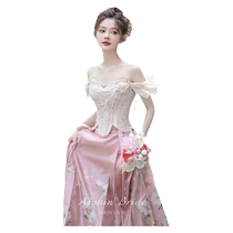Ai Shinis Yu Long Huan Horse Face Skirt Suit 2024 New Chinese Style Engagement Toast Wedding Clothes Daily Wearable Han