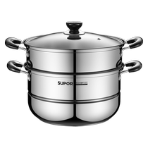 Supoir steamer Home 304 нержавеющая сталь Thickened 2 Double multilayer большое количество паровой клетки Маленькие индукционные плиты Gas cooker Special