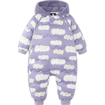 (Same style in the mall) Mini Bala warm down jumpsuit for boys and girls winter thickened baby New Years greetings clothing