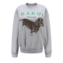 MardiMercredi dachshund round neck printed casual sweatshirt for men and women loose slimming top for couples