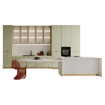 Gold Medal Kitchen Cabinet Cabinet Integrated Cabinet Customized Kitchen Stove Cabinet Cabinet Quartz Stone Countertop Customized Muyin Pro