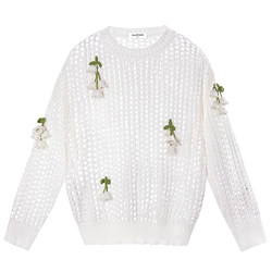 Catching Summer Handmade Lily of the Valley Niche Design Summer Hollow Pullover Top Valley Youth Original Men's Wear