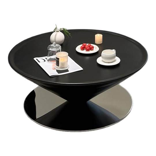 Floaa French cream style cone reflection mirror suspended coffee table living room home hourglass type flying saucer coffee table