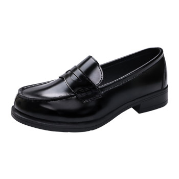 Kurihara Bear Uniform Shoes Women's 2023 New Student Low Heel Black Japanese Leather Small Shoes College Style Loafers JK Shoes