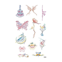 Color tattoo stickers for women waterproof long-lasting butterfly herbal stickers small fresh wrist sexy tattoo stickers girl heart