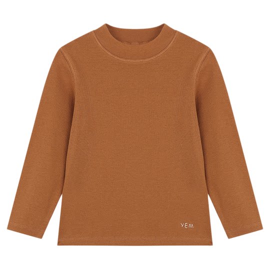 Yoona's mom, girls' autumn new versatile half turtleneck bottoming shirt, baby's spring and autumn fashion T-shirt, children's tops trendy