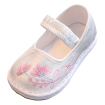 Cloth shoes childrens cheongsam shoes Hanfu shoes antique white shoes girls baby embroidered shoes ancient costume cheongsam shoes princess