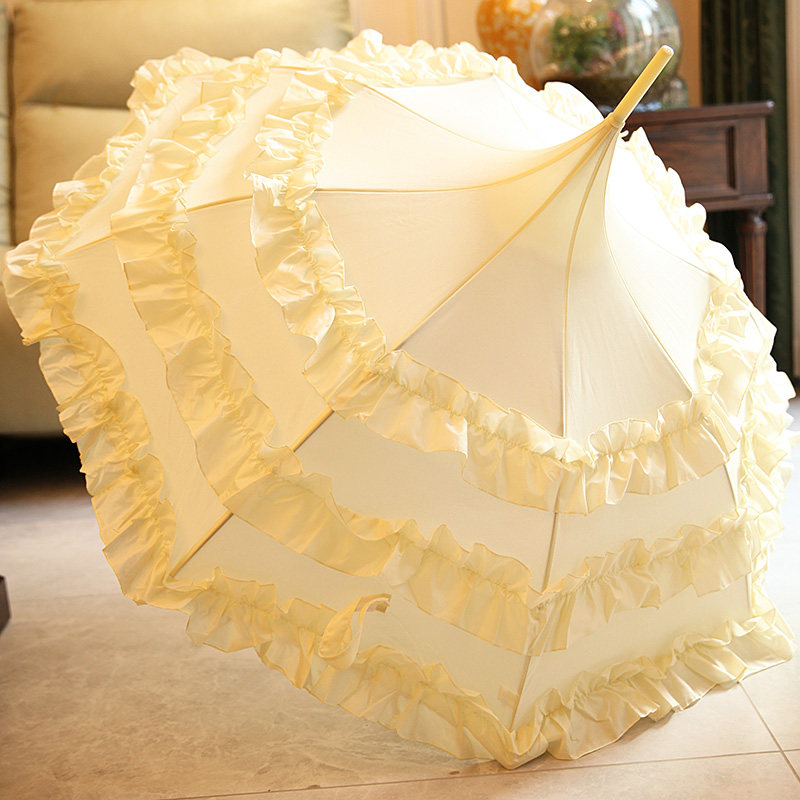 Floating Feather Umbrella, Lolita Style, Multi-layered Skirt, Pleated Skirt, Arched Princess Umbrella, Lace Umbrella, Cosplay, Photography