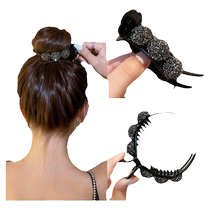 Korean full-diamond ball head clip for womens back of head temperament hair clip large hair artifact clip headwear acrylic