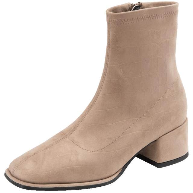 ວັນເສົາ Temperament Fashion Boots Stretch Boots 2023 Winter New Thick Heel Short Boots Versatile Women's Boots SS34116593