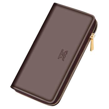 Septwolves wallet men's long zipper ມືໄວຫນຸ່ມຄົນອັບເດດ: wallet ຫນັງຊັ້ນທໍາອິດ cowhide handbag trendy ສະບັບພາສາເກົາຫຼີຄວາມອາດສາມາດຂະຫນາດໃຫຍ່