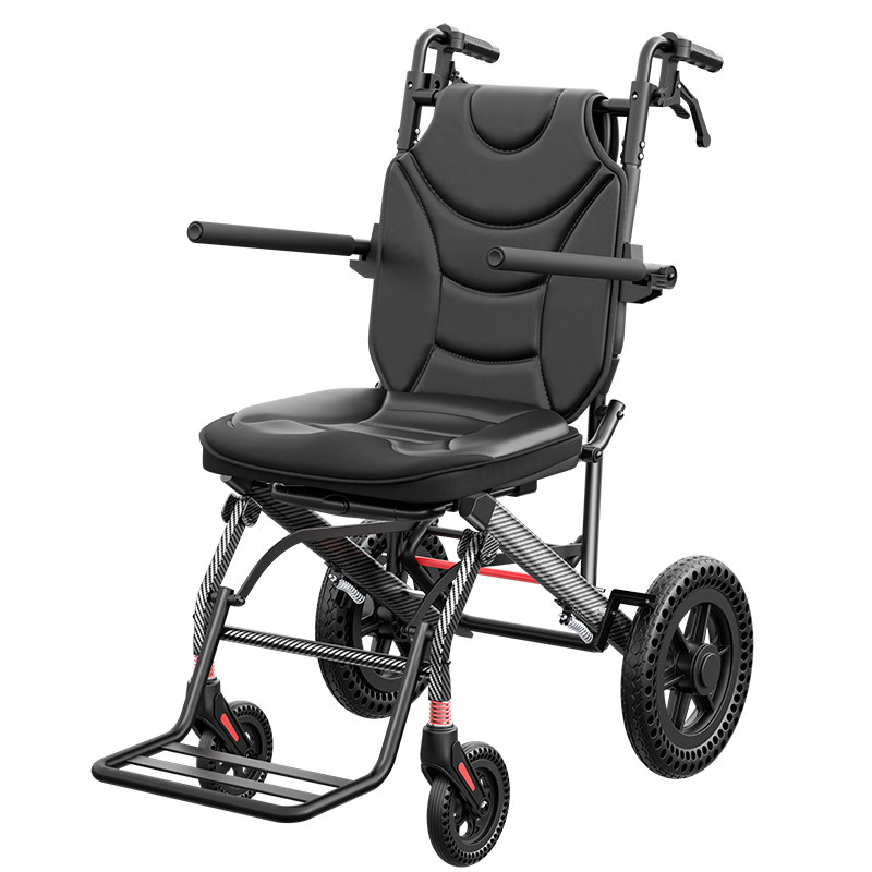 Lightweight and portable wheelchair, comfortable to sit on and easy to push