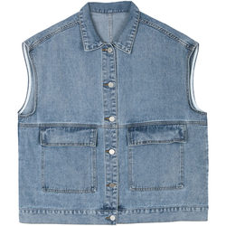 2022 Spring and Autumn Denim Vest Men's Hong Kong Fashion Brand Japanese Loose Retro Casual Versatile Trendy Jacket