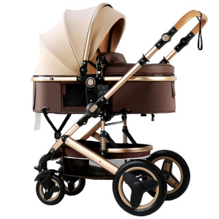 High view stroller lightweight foldable two-way