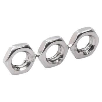 304 ສະແຕນເລດ hexagonal thin nut screw cap locking self-locking bolt cap nut M3M4M5M6M8M10-M33