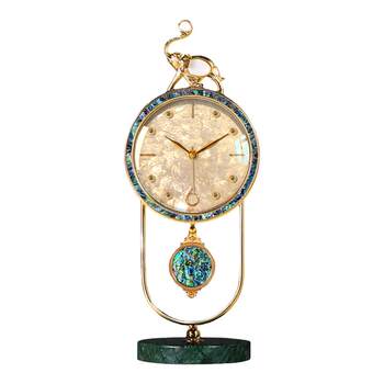 Light luxury shell high-end atmospheric decorative silent desk clock
