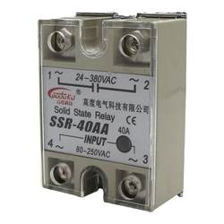 SSR-40AA 단상 무접점 릴레이 220V AC 제어 10A/25A/60A/100A 소형 무접점 모듈