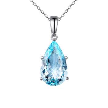 Millais natural aquamarine diamond necklace colorful