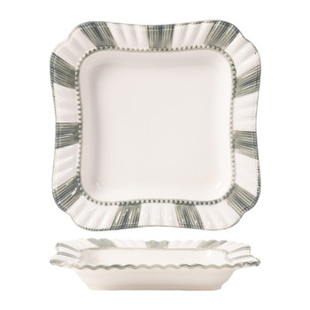 Simple textured household ceramic loulan square plate